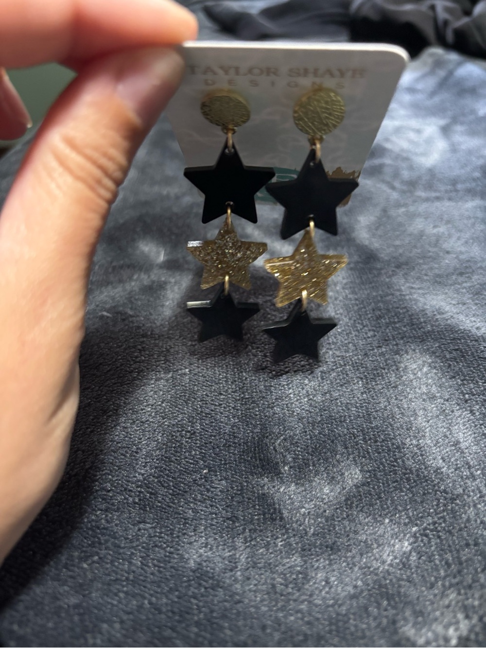 Taylor Shaye Triple Star Drop Earrings